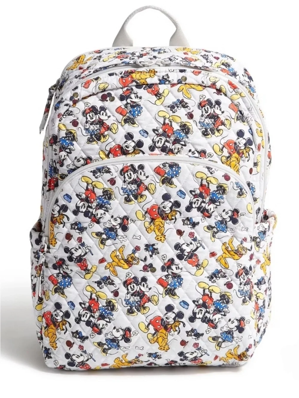 Vera Bradley Mickey and Family White Disney Character Quilted Backpack - New